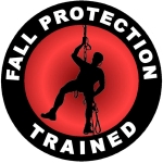 Fall Protection Trained Hard Hat Decal - Weatherproof